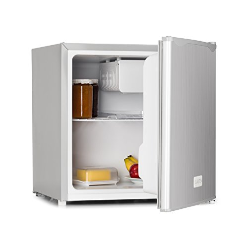 KLARSTEIN 50L1-SG - Minibar, Mini-réfrigérateur, Réfrigérateur à Boissons, A+, 40 litres, env. 47x49,5x44,4 cm (LxHxP), Fonctionnement Silencieux, 1 étagère, Température réglable, Argent