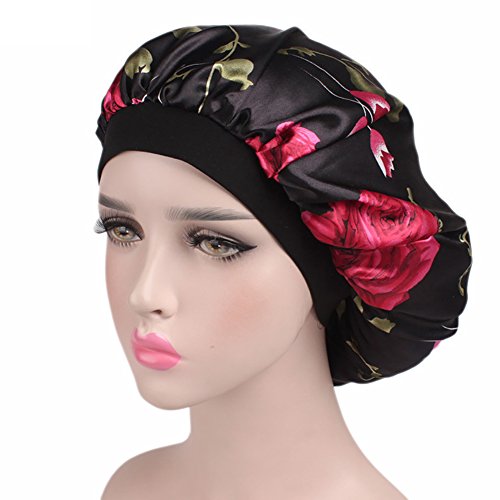 Preisvergleich Produktbild AimdonR Night Sleep Hut, Satin Mütze, bequem, Frauen Schlafmütze