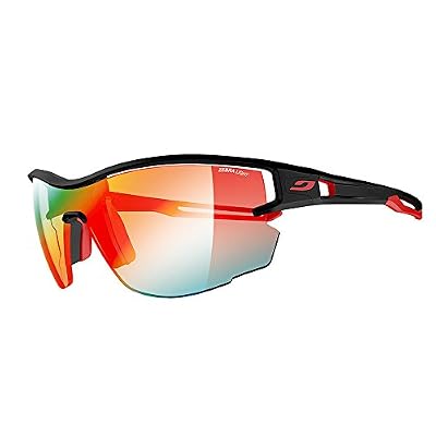Julbo Aero Zebra Light Lunettes de Soleil Photochromiques Homme, Noir/Rouge