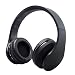 Produktbild Cuitan Universal Wireless Bluetooth V3.0 / Wired 3.5mm Stecker ON-Ear Kopfhörer, mit Audio Kabel und Laden Kabel Built-in Mikrofon Stereo FM Radio Ohrhörer Headphone Stirnband Earphone Headset für iPhone 6s, 6, 5s, 4s, iPad, iPod, Samsung Galaxy und andere Bluetooth Geräte Smart Phones - Schwarz