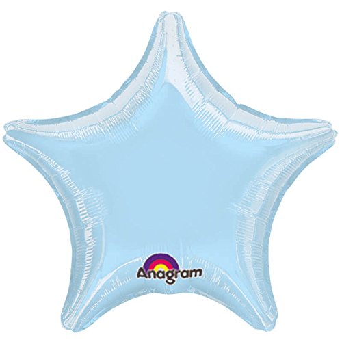 Folienballon * STERN IN HELLBLAU * für Geburtstag und Jubiläum // Deko Dekoration Türkis Blau