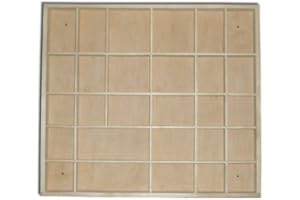 Decocraft (PD14) Display Shelves Plain Wooden Display Unit Trinket Shelf - 28 compartments