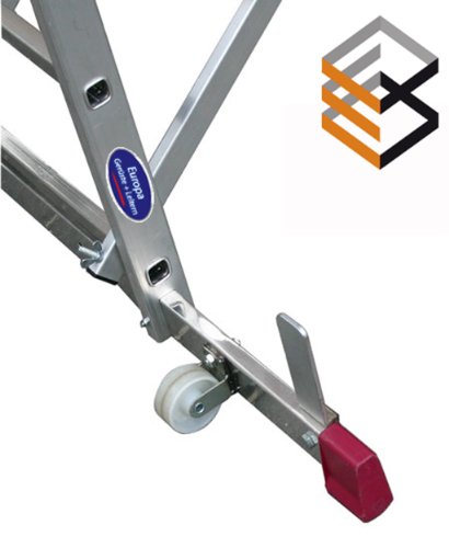 Krause CORDA Montagegerüst mit 2×15 Trittstufen, 5 m Arbsitshöhe, 1500 mm x 520 mm Plattform Durchmesser - 5