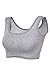 SODIAL(R)Women Sexy Crop Top Sleeveless Tee T-Shirt Vest Tank Top gray