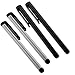 Produktbild SODIAL(WZ.) 2x Schwarze und 2x Silberne Stifte Eingabestift Eingabe Stifte fuer iPad, Samsung Galaxy Tab, Motorola Xoom, Alle Touchscreen Handys, Tablet PCs