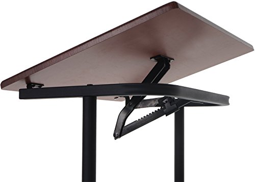 Laptoptisch Bakersfield, Notebooktisch Laptopständer, höhenverstellbar schwenkbar ~ Walnuss-Optik - 5