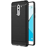 AICEK Cover Honor 6X, Nero Custodia Huawei Honor 6X Silicone Molle Black Cover per Honor 6X Soft TPU Case