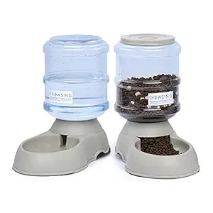 Nourse Chowsing 1 Gal Automatic cat Feeder Set Large Capacity Dog Feeder Pet Feeder Automatic