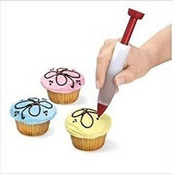 Bolígrafo Leading-star de repostería, hecho de silicona, se puede rellenar de crema o chocolate y es perfecto para decorar tartas y pasteles