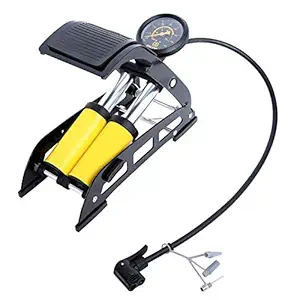 ORIGINAL MART Mart Foot Air Pump Heavy Compressor Cylinder Bike,Car,Cycles All Other Vehicles Air Pump,Double Barrel (Red Color)