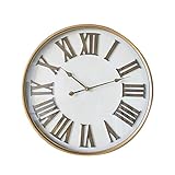 XJYA Große Wanduhr 24zoll (62.5cm) Europäisch Quartz Lautlos Wanduhr ohne Ticken Modern Quartz Lautlos Wanduhr Schleichende ohne Ticken Nicht tickende Stille batteriebetrieben