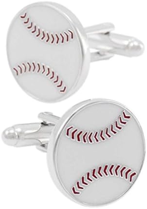 Men Cufflinks French Shirt Upscale Round Flat Dripped Softball Styling Sleeveless,White-M