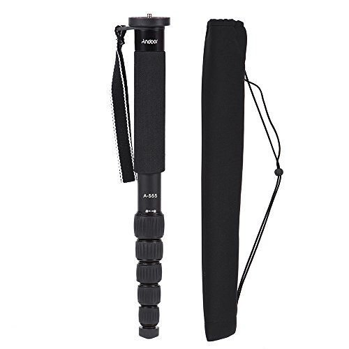 Andoer A-555 6 Sections Manfrotto Unipod b  ton Photographie Aluminium Portable alliage pour Nikon Canon Sony Pentax Camera Max  charge10kg   22lbs
