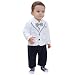 ZOEREA Baby Boys Gentlemen Romper Jumpsuit Wedding Suits Tuxedo Baptism 2pcs