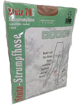 3 STÜCK IM SPARPACK: 70 DEN STÜTZSTRUMPFHOSEN + SCHWARZ + 36 38 40 42 44 46 48 50 52 54