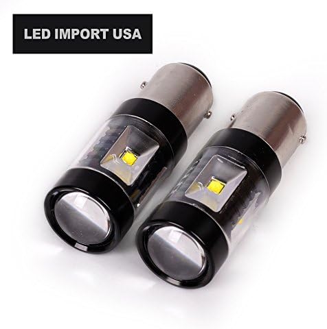 Led import usa 30W 1157 2057 2357 7528 BAY15D P21/5W Dual Brightness LED Lights Bulbs with Projector for Turn Signals Reverse Backup Brake Tail Lights Xenon White
