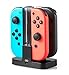 Produktbild SKGAMES 4in1 Joy-Con Controller Ladestation Dockingstation Ladegerät Charger für Nintendo Switch / Schwarz / mit LED Anzeige