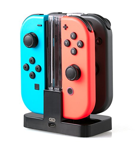SKGAMES 4in1 Joy-Con Controller Ladestation Dockingstation Ladegert Charger fr Nintendo Switch / Schwarz / mit LED Anzeige SKGAMES 4in1 Joy-Con Controller Ladestation Dockingstation Ladegert Charger fr Nintendo Switch / Schwarz / mit LED Anzeige