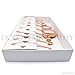 Dolovemk Set of 10, PRO Beauty Kits Toothbrush Oval Shaped Foundation Power Makeup Oval Cream Brushes Set, Pinkgold with white, Brand Boxed. (Pinkgold + White)
