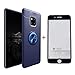 Produktbild SHYHONG Kompatibel Huawei Mate 20 Pro Hülle+5D gehärtetem Glas Soft Silikon TPU Handyhülle mit 360°drehbarer Fingerhalter und Magnetic Metall Blech Anti-Shock Bumper Cover(Blau+Blau)