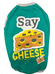 Summer Dog T-Shirt, Say Cheese, Green, 24