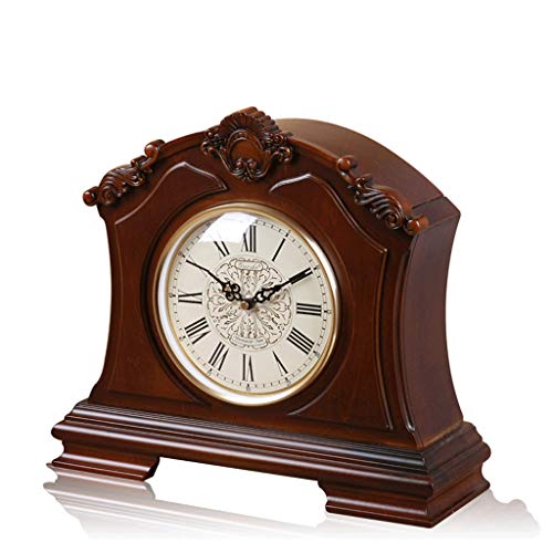 Preisvergleich Produktbild Massivholz Uhren, Uhren, Uhren, Schlafzimmer, Wohnzimmer Uhren, Landhausstil, braune Uhren, 31.9 * 34.6 * 15.5