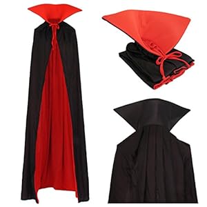 Vampiro Adultos Cuello Capa Manto Negro Rojo 170cm