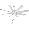 KUHL Platin D8 1500 mm 65% Power Saving BLDC Ceiling Fan With Remote | Down Light | 38W | 5 Star | Low Noise | Iot -Marked | High Air Flow | 5 Year Warranty On Motor | White | Free Installation