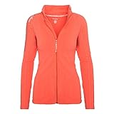 Durchgehender Reißverschluss Geographical Norway Damen Fleece Jacke Übergangs Sweatjacke Pullover [GeNo-21-Corail-Gr.XL]