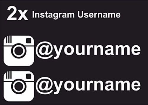 2 x Instagram Username Graphic Vinyl Decal Sticker EURO JDB DUB VW Funny Jap