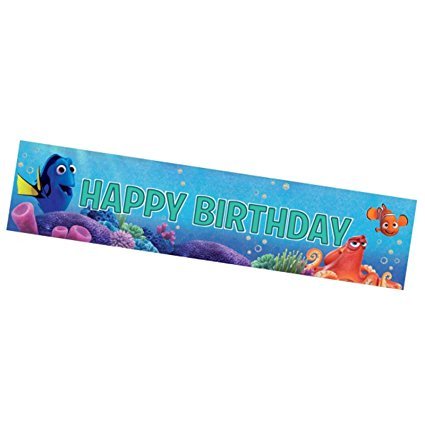 Amscan International 9900967 2,7 m x 20 cm finden Dory Holografische Folie Banner