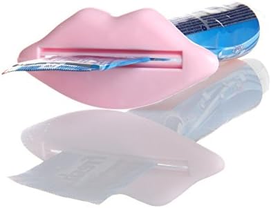 HuaYang Plastic Toothpaste Dispenser Squeezer - Lip-shaped - 2 Pieces, Rose, 2pc