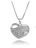 Enez Halskette mit Herzanhänger 18 Karat Vergoldet Silber Länge 48cm R818