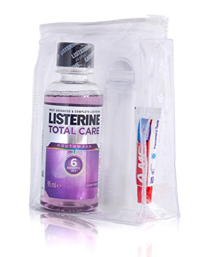Listerine Total Care Mouthwash & Dental Kit Travel Bag