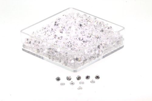 Universal Gems Birth Stone Jewels 1.75 mm Diamond White Round Brilliant Cut Cubic Zirconia Gem Stones Pack of 20