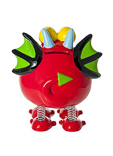 Tirelire enfants garçons filles - dinosaure rouge