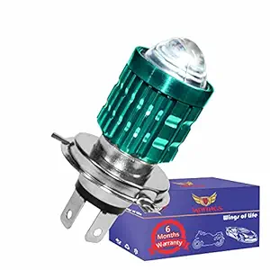 Miwings 9V Super Bright High Low Beam WM-097 H4 9003 LED Motor Bike Bulb Headlight For Motorcycle, Yellow 3000k, White 6000-6500k