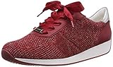 Pflegeleicht ARA Damen LISSABON 1224027 Sneaker, Grau (Candy, Rot/Silber 24), 38.5 EU