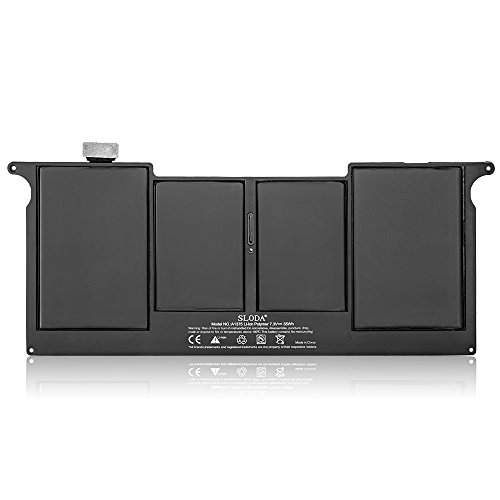 SLODA Laptop Ersatz Akku Notebook Batterie für Apple Unibody MacBook Air 11" A1375 A1370 (2010 Version) Montage MC505 MC506 MC505LL / A MC506LL / A MC507LL / A - [Li-Polymer 7.3V 5000mAh]
