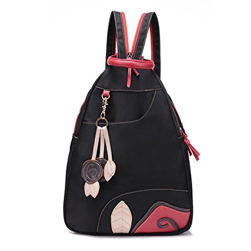 Preisvergleich Produktbild JOTHIN Lässig School Bag Spleißen Rucksack Oxford Schultasche Schwarz (Schwarz)