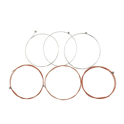 Preisvergleich Produktbild MagiDeal Set of 6pcs Edelstahl Gitarrensaiten Saiten Strings für Akustik Gitarren