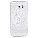 Produktbild KSHOP TPU Silikon Hülle für Samsung Galaxy S6 Handyhülle Schale Etui Protective Case Cover dünn mit Drucken Muster - indisches Heilige Blume Mandala Weiß