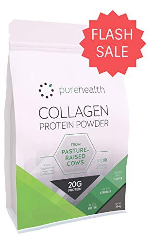 Colágeno puro: 100% polvo de proteína de colágeno hidrolizado de pastos cultivados | Bovino Tipo 1 | Sin sabor, inodoro y se disuelve fácilmente | 20 g de proteínas | Keto Bulletproof |454G