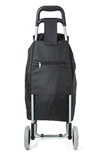 Hoppa leichte Einkaufstasche auf Rädern, 47 Liter, Schwarz - 3