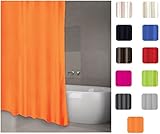 MSV Anti-Schimmel Duschvorhang - Anti-Bakteriell, waschbar, wasserdicht, mit 12 Duschvorhangringen - Polyester, „Rot“ 180x200cm