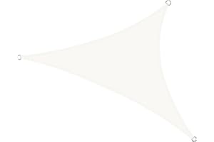 Cool Area Tenda a Vela Triangolare 3.6x3.6x3.6m Impermeabile,Vela ombreggiante parasole Protezione Raggi UV per Giardino Esterno terrazza,Crema