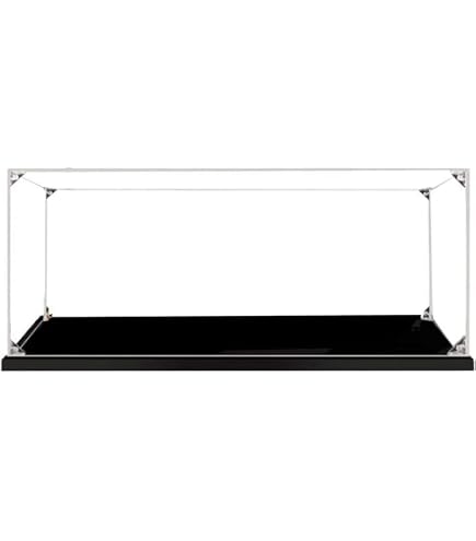 Vitrine Vitrine Acrylique avec Base Noire, Vitrine Anti-poussière de Boîte D 'affichage Claire D'auto-Assemblage, Boîte de Comptoir Cube pour Objets de Collection Pop ( Size : W60xd50xh50cm/24x20x20
