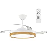 wonderlamp Ventilador LED con aspas retráctiles Cosmatos 45W CCT Dim 3000-4000 - 5000 K 4400LM IP20