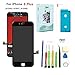 Price comparison product image 7iper Screen Replacement Compatible iPhone 8 Plus (5.5 inch) -3D Touch LCD Screen Digitizer Replacement Display Assembly with Waterproof Adhesive, Tempered Glass, Tools,Instruction (Black)