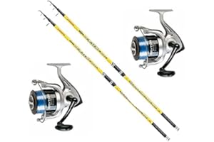 agc Kit SURCASTING TRABUCCO Composto da 2 Canna TRABUCCO Vektor SURFCASTING 4 m 150 Gr + 2 Mulinello TRABUCCO Dayton SW 6500